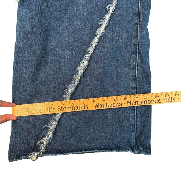 Manfinity XXL Men’s Distressed Wide Leg Jeans Heavy Shredding Streetwear Y2K - Picture 6 of 11